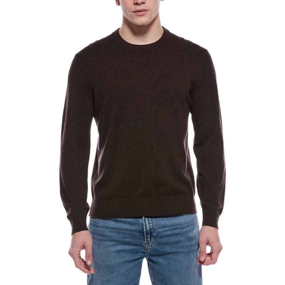 Theory Mens  Hilles 100% Cashmere Crewneck Sweater, Brown
